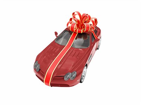 simsearch:400-05263050,k - isolated gift car on a white background Photographie de stock - Aubaine LD & Abonnement, Code: 400-05026374