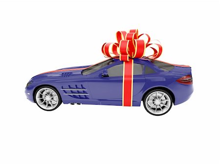 simsearch:400-05263050,k - isolated gift car on a white background Photographie de stock - Aubaine LD & Abonnement, Code: 400-05026373