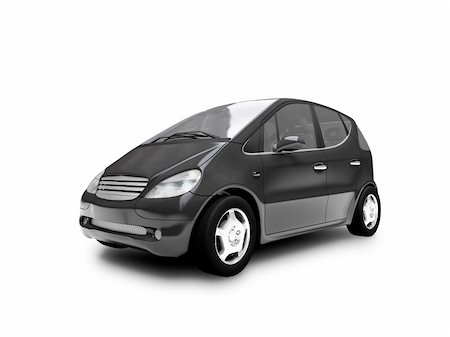 simsearch:400-03983309,k - black car on a white background Photographie de stock - Aubaine LD & Abonnement, Code: 400-05026390