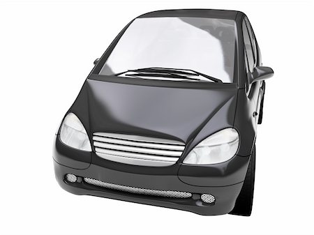 simsearch:400-03983309,k - black car on a white background Photographie de stock - Aubaine LD & Abonnement, Code: 400-05026391