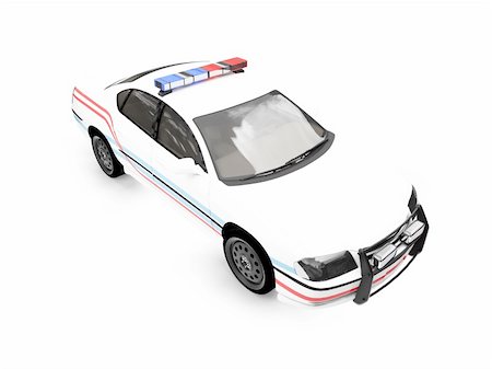 simsearch:400-05012291,k - isolated police car on a white background Foto de stock - Super Valor sin royalties y Suscripción, Código: 400-05026400