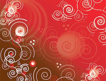 Modern, red background with curvy shapes. Stock Photo - Budget Royalty-Free & Subscription, Code: 400-05026672
