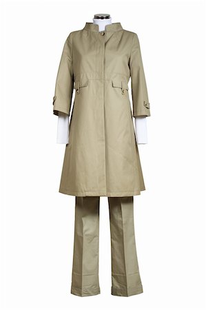 simsearch:400-04719576,k - Female coat and trousers on a white background Photographie de stock - Aubaine LD & Abonnement, Code: 400-05027239