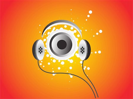 simsearch:400-08166117,k - Dj's steroe headphones on a grunge floral vector illustration background Stock Photo - Budget Royalty-Free & Subscription, Code: 400-05027564