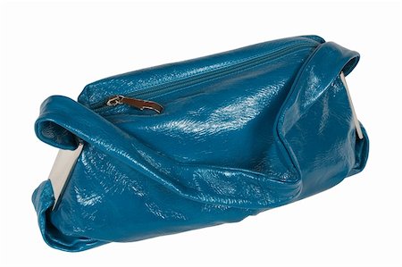 simsearch:400-04492880,k - Leather dark blue female bag on a white background Photographie de stock - Aubaine LD & Abonnement, Code: 400-05028094