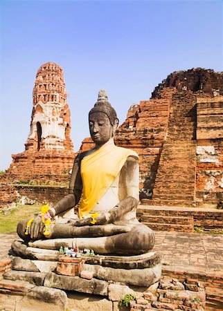 simsearch:400-03985821,k - Buddha at the temple of Wat Mahatat in Ayutthaya near Bangkok, Thailand. Foto de stock - Super Valor sin royalties y Suscripción, Código: 400-05028329