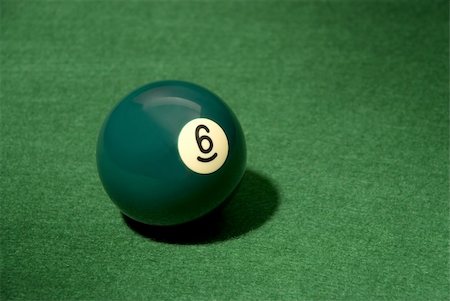 Pool Ball 6 on green velvet Stock Photo - Budget Royalty-Free & Subscription, Code: 400-05028457