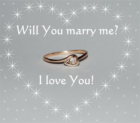 Ring as a symbol of Love - Will you be my wife? Will You marry me? Stockbilder - Microstock & Abonnement, Bildnummer: 400-05028869