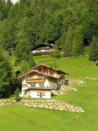 houses in the alps Stock Photo - Budget Royalty-Free & Subscription, Code: 400-05028937