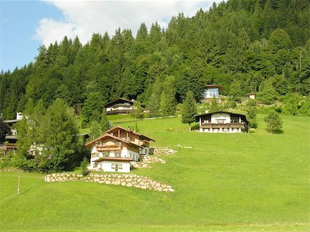 houses in the alps Stock Photo - Budget Royalty-Free & Subscription, Code: 400-05028938