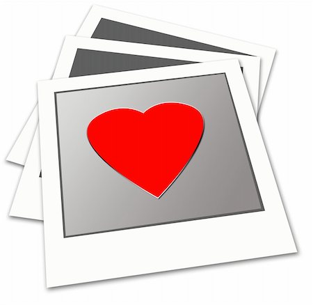simsearch:400-03986920,k - Polaroid frame with love,2D digital art Stock Photo - Budget Royalty-Free & Subscription, Code: 400-05029174