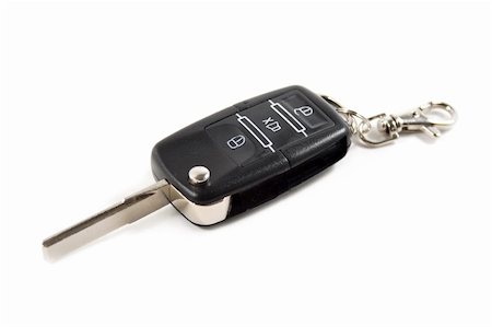 Alarm car key isolated on white Stock Photo - Budget Royalty-Free & Subscription, Code: 400-05029924