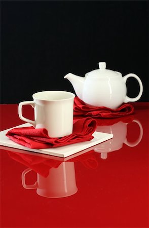simsearch:400-05311347,k - A modern home decor shot of a table set for tea Stock Photo - Budget Royalty-Free & Subscription, Code: 400-05029937