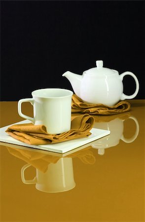 simsearch:400-05311347,k - A modern home decor shot of a table set for tea Stock Photo - Budget Royalty-Free & Subscription, Code: 400-05029940