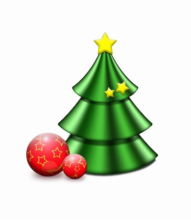 Christmas tree -2 Stock Photo - Budget Royalty-Free & Subscription, Code: 400-05020239