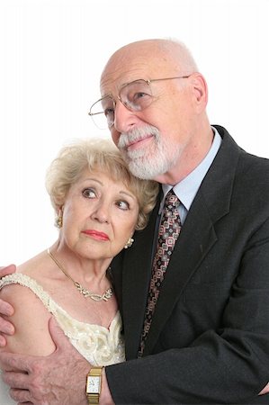 elderly couple concern - A handsome senior couple looking worried as they face the future. Stock Photo - Budget Royalty-Free & Subscription, Code: 400-05020368