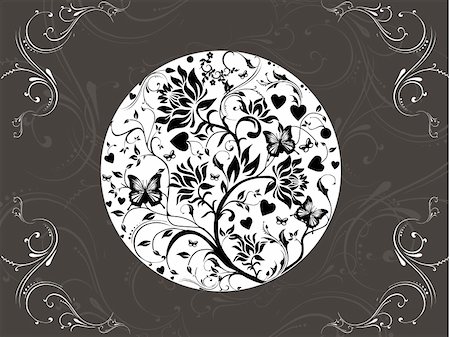 simsearch:400-03969913,k - This is vector illustration background of abstract grunge floral Photographie de stock - Aubaine LD & Abonnement, Code: 400-05020561