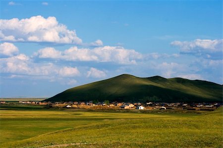 simsearch:400-04806827,k - An isolated village in Inner Mongolia, summer view. Fotografie stock - Microstock e Abbonamento, Codice: 400-05020974
