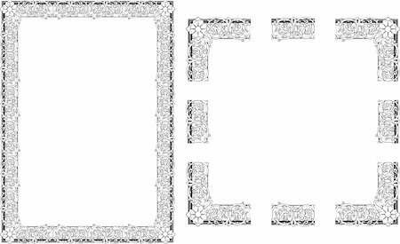 simsearch:400-03964214,k - A Vector illustration of Rococo Style border frame; comes with seamlessly tillable component parts so you can make a frame to any size or aspect ratio. Photographie de stock - Aubaine LD & Abonnement, Code: 400-05020984