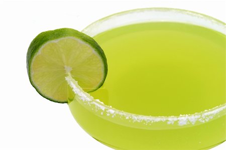 salt rim - A cold, tasty margarita with salt and lime. Stock Photo - Budget Royalty-Free & Subscription, Code: 400-05021104