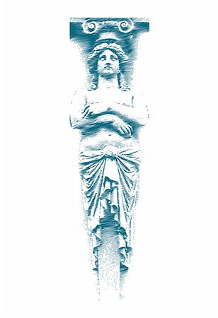 simsearch:400-07680130,k - Female statue on the Grunge style. Vector illustration. Stock Photo - Budget Royalty-Free & Subscription, Code: 400-05021297