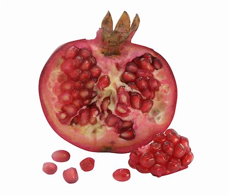 red ripe of pomegranate isolated over white background Foto de stock - Super Valor sin royalties y Suscripción, Código: 400-05021605