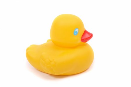 simsearch:400-04240306,k - plastic yellow duck on the white background Stock Photo - Budget Royalty-Free & Subscription, Code: 400-05021785