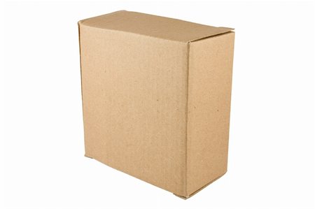 simsearch:400-04806832,k - Cardboard Box isolated on a white background Stockbilder - Microstock & Abonnement, Bildnummer: 400-05021909