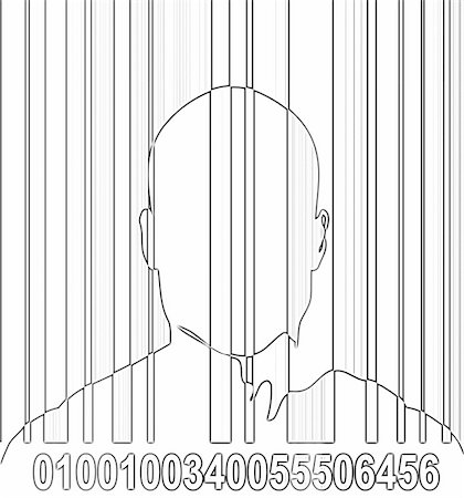 registration number - An image of a barcode and a man, a good image for retail and identitie concepts. Stock Photo - Budget Royalty-Free & Subscription, Code: 400-05022110