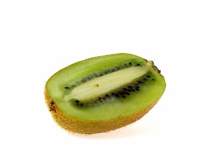 simsearch:400-04553701,k - A sliced kiwi fruit, isolated on white Stock Photo - Budget Royalty-Free & Subscription, Code: 400-05022626