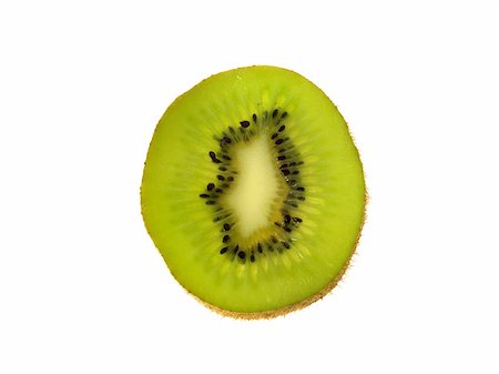 simsearch:400-04553701,k - A sliced kiwi fruit, isolated on white Stock Photo - Budget Royalty-Free & Subscription, Code: 400-05022633