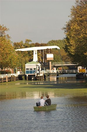 delft netherlands - Hooikade river harbour in Delft, Holland  shot in summer Stock Photo - Budget Royalty-Free & Subscription, Code: 400-05022883