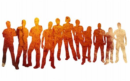 simsearch:400-05034662,k - textures style of people silhouettes Stock Photo - Budget Royalty-Free & Subscription, Code: 400-05023162