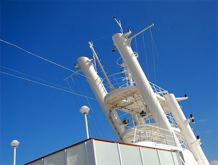 Antennas onboard cruise ship Stock Photo - Budget Royalty-Free & Subscription, Code: 400-05023424