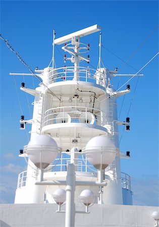 Modern ocean liner's radar antennas Stock Photo - Budget Royalty-Free & Subscription, Code: 400-05023423