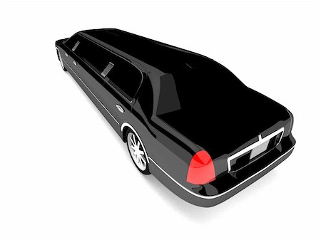 3d rendered illustration of a black limousine Stock Photo - Budget Royalty-Free & Subscription, Code: 400-05034481