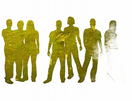 textures style of people silhouettes Stock Photo - Budget Royalty-Free & Subscription, Code: 400-05034661
