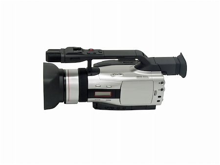 simsearch:400-04437995,k - This is a picture of a modern video camera isolated on a white background. Photographie de stock - Aubaine LD & Abonnement, Code: 400-05035275