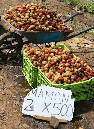 rambutan - A roadside stand selling tropical fruit in Costa Rica Stock Photo - Budget Royalty-Free & Subscription, Code: 400-05036204