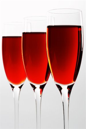 Three high and beautiful glasses with red wine Stock Photo - Budget Royalty-Free & Subscription, Code: 400-05036711