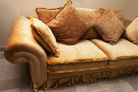 simsearch:400-04840458,k - Beautiful and fashionable sofa with soft pillows Stock Photo - Budget Royalty-Free & Subscription, Code: 400-05036767