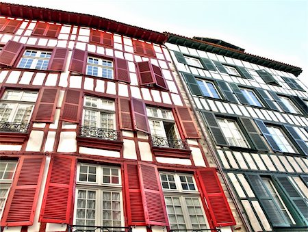 Colorful house in Bayonne France Stock Photo - Budget Royalty-Free & Subscription, Code: 400-05036957