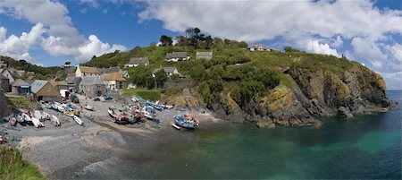 davidmartyn (artist) - cadgwith harbour and bay fishing village and port cornwall england uk Foto de stock - Super Valor sin royalties y Suscripción, Código: 400-05037127