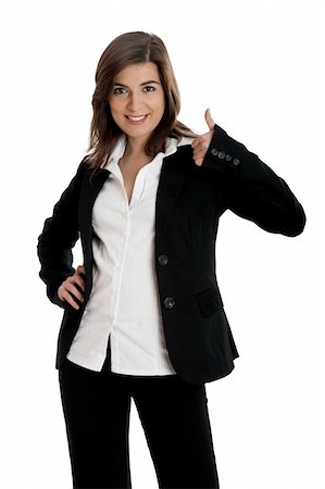 simsearch:400-04351235,k - Portrait of a young and beautiful business woman isolated on white Foto de stock - Super Valor sin royalties y Suscripción, Código: 400-05037903