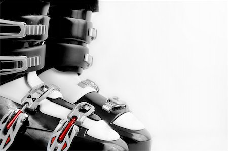simsearch:400-04117720,k - black and red ski boots over white background Photographie de stock - Aubaine LD & Abonnement, Code: 400-05038041