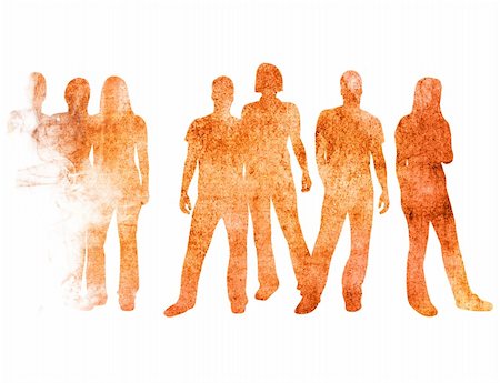 simsearch:400-05034662,k - textures style of people silhouettes Stock Photo - Budget Royalty-Free & Subscription, Code: 400-05038316