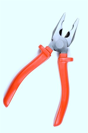 drahtschere - Red pliers isolated on a white background. Stockbilder - Microstock & Abonnement, Bildnummer: 400-05038590