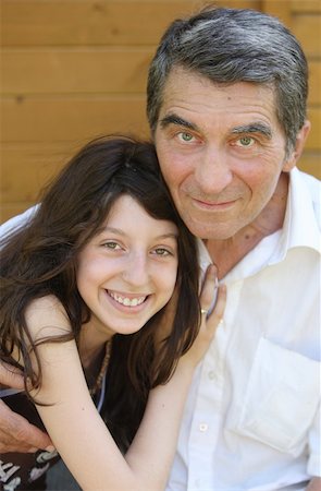 The grandfather and the grand daughter Stock Photo - Budget Royalty-Free & Subscription, Code: 400-05038820