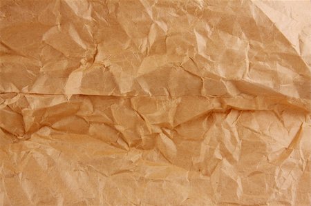 Crumpled brown paper lunch sack, close up as a background Stockbilder - Microstock & Abonnement, Bildnummer: 400-05038900