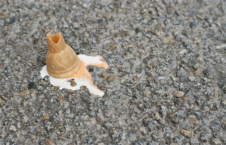 sadness and icecream - Ice cream fallen on the street Stock Photo - Budget Royalty-Free & Subscription, Code: 400-05038950